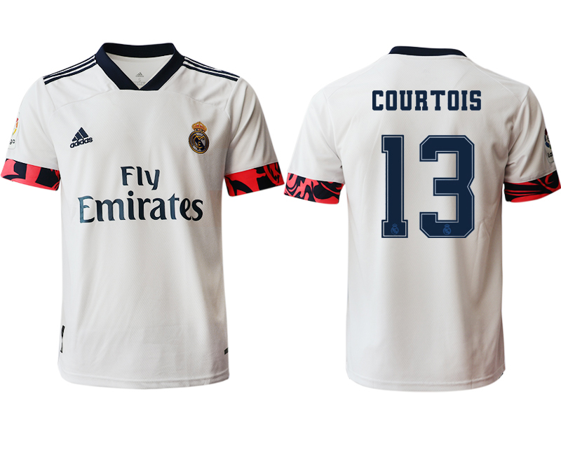 Men 2020-2021 club Real Madrid home aaa version #13 white Soccer Jerseys2